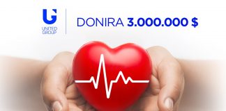 UNITED GRUPA DONIRA Tri miliona dolara regiji, milion namenjeno Srbiji