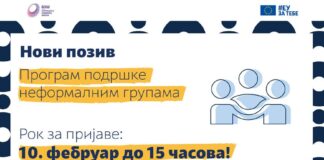 Otvoren poziv za Program podrške neformalnim grupama